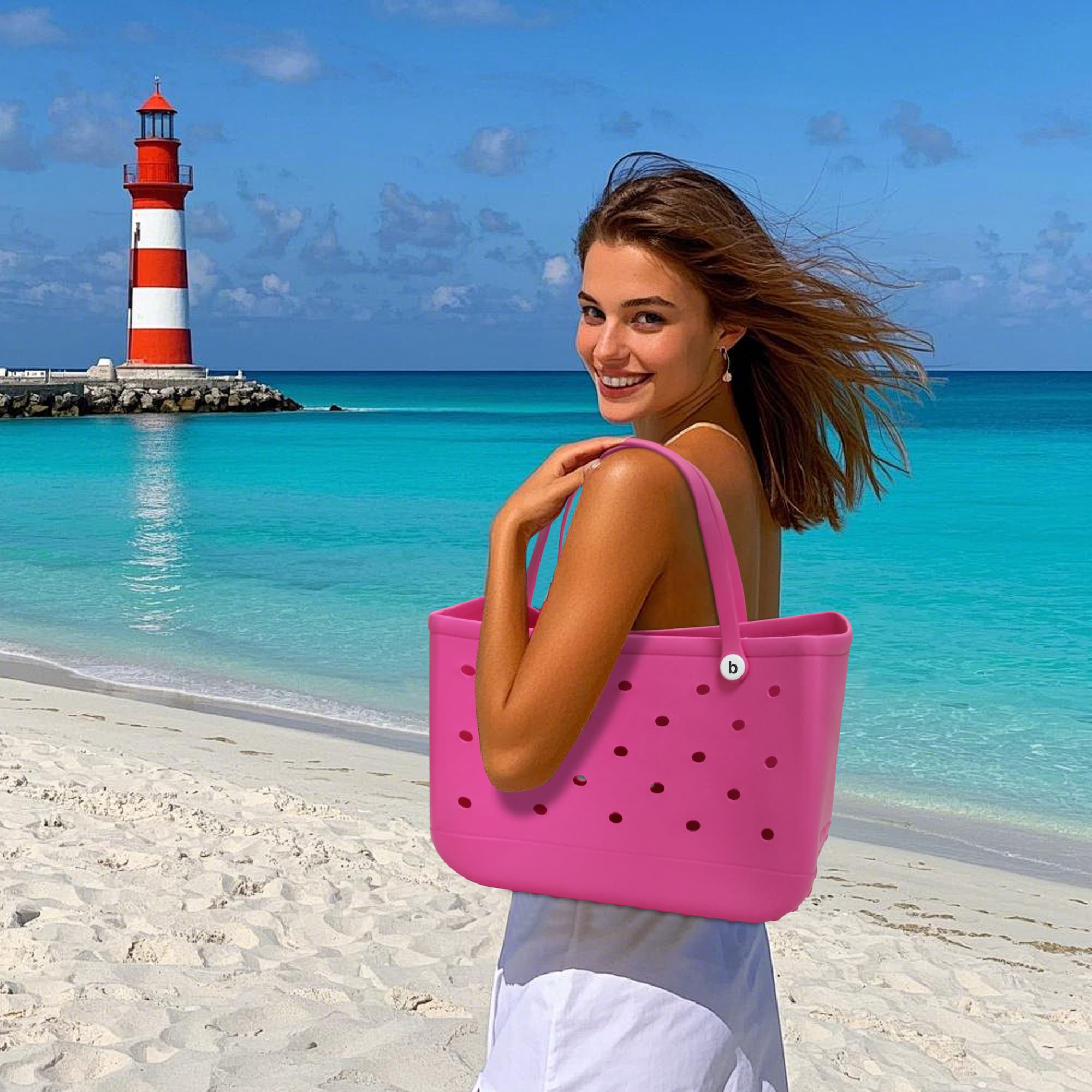 Beach Tote in Pool Scene